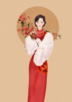 國(guó)潮民國(guó)插畫(huà)