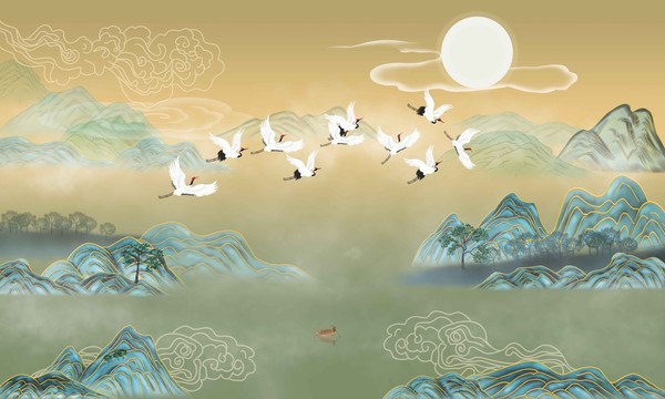 國(guó)潮山水