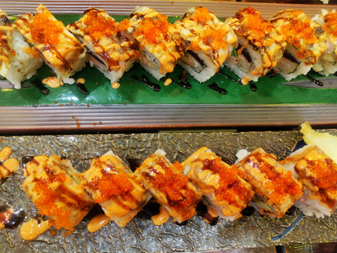 火焰三文鱼寿司卷