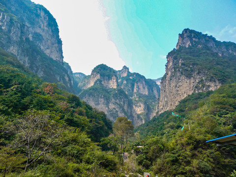 河南大别山云台山风景区郭亮村