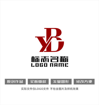 YB字母BY标志LOGO