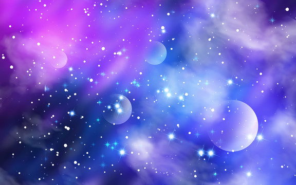 蓝紫色星空