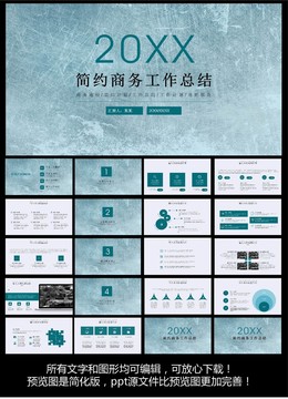 簡(jiǎn)約商務(wù)工作總結(jié)
