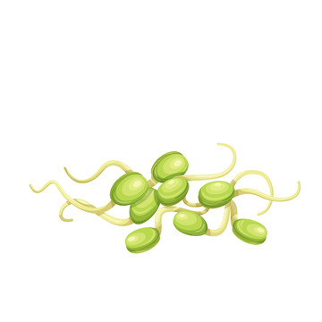 綠色豆芽插圖