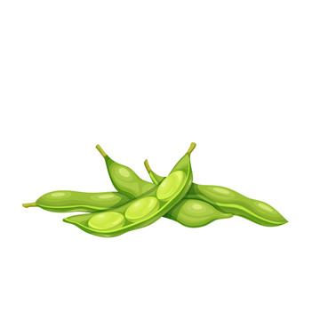綠色豌豆插圖