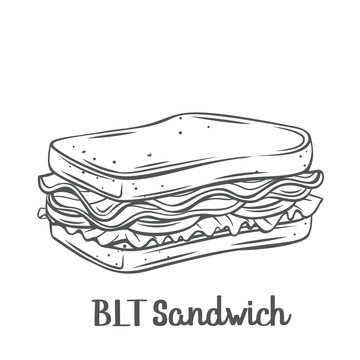 黑白美式三明治插图