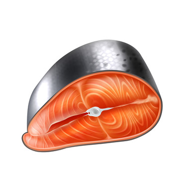 橘红三文鱼肉块插图