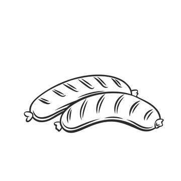黑白香肠肉品插图