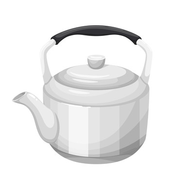 復(fù)古不銹鋼茶壺插圖