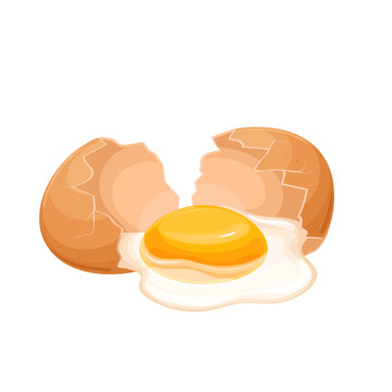 新鲜鸡蛋打破插图