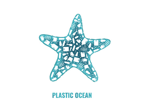 守护海洋海星生态海报