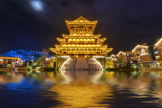 柳州龙城阁夜景