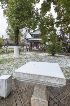 昆明大观公园雪景