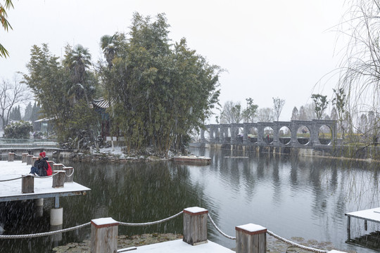 昆明大观公园雪景