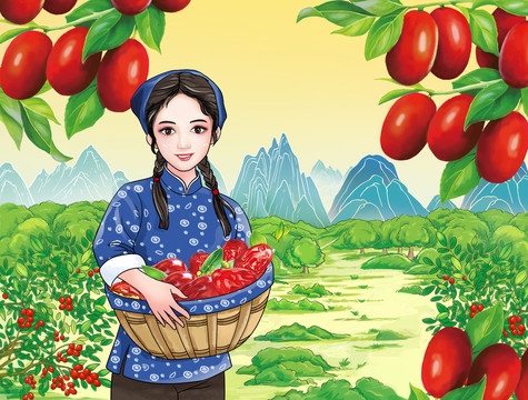 紅棗插畫