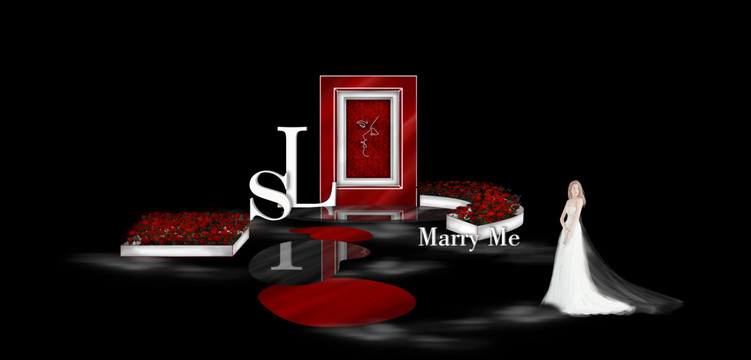 紅白簡(jiǎn)約秀場(chǎng)風(fēng)婚禮