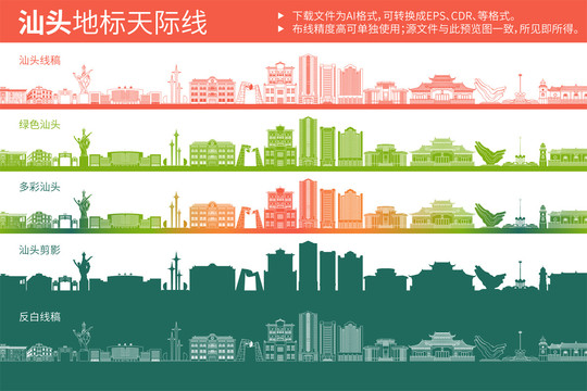 汕頭地標(biāo)天際線