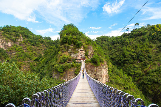 新昌穿岩十九峰的高空栈桥