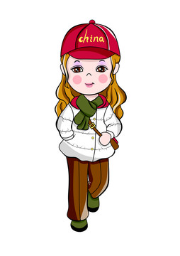 Q版卡通女孩