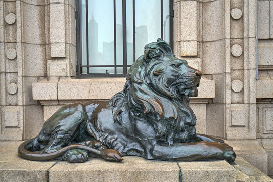 民国汇丰银行铜狮子