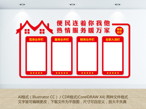 社區(qū)三務(wù)公開欄