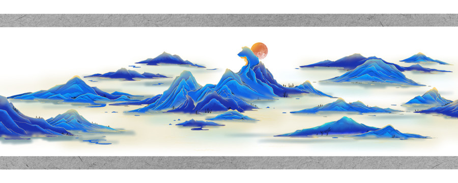 青綠江山圖