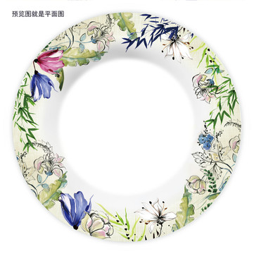 手繪花面
