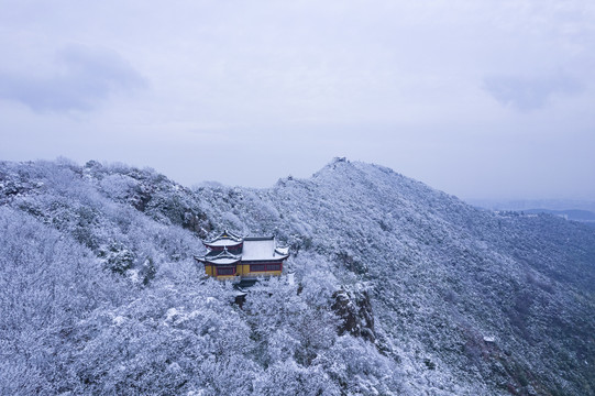 苏州大阳山文殊寺雪景