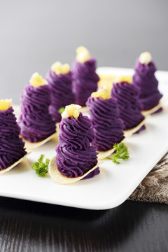 杂果紫薯泥