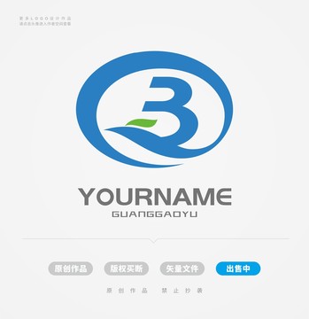 B字母飞翔科技LOGO