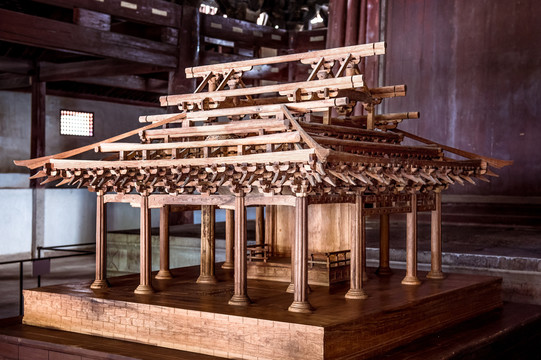 保国寺榫卯结构框架模型