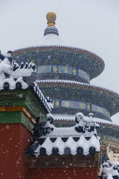 天坛雪景