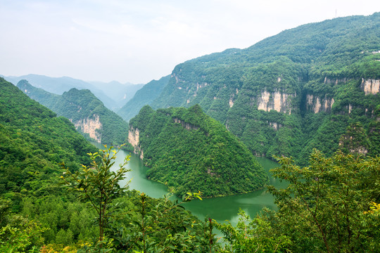 湖北宜昌灵龙峡大拐弯风景区