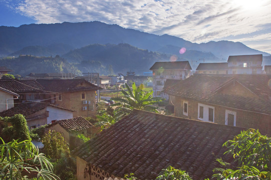 云水谣乡村早晨风光