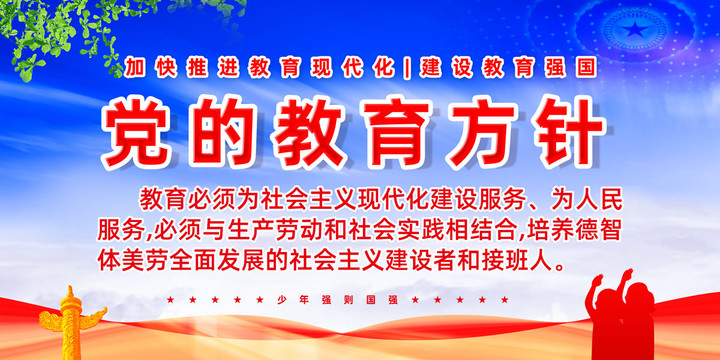 黨的教育方針海報