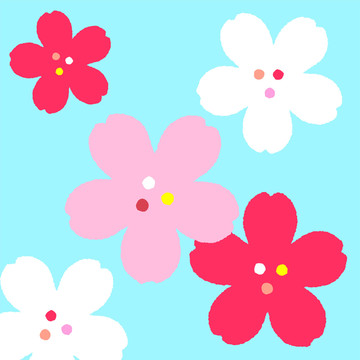 櫻花圖案矢量插畫