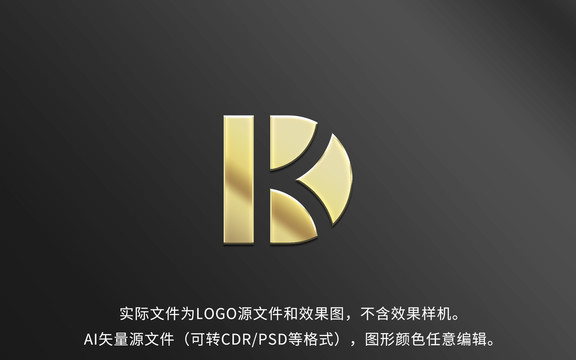 DK字母LOGO标志设计