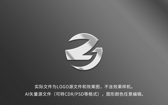 ZJ字母LOGO标志设计