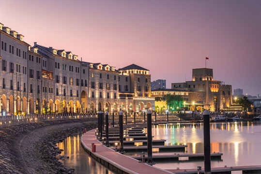 南沙游艇会码头夜景