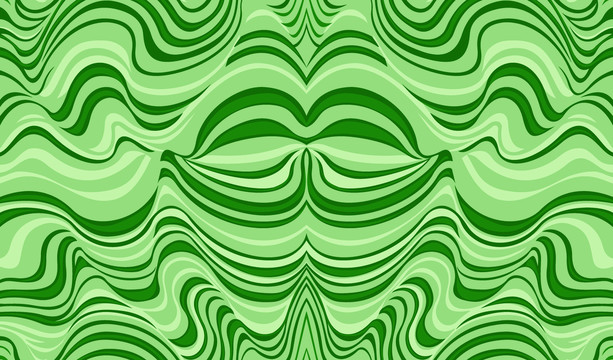 绿抽象波浪线条