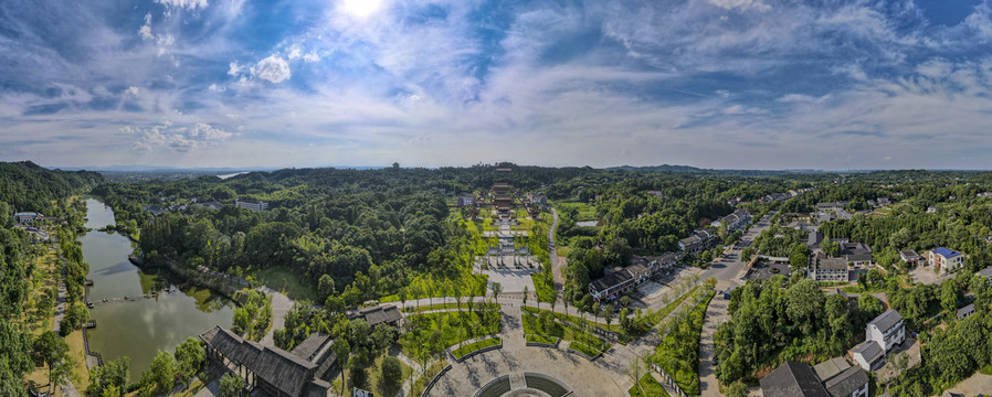 湖南常德桃花源5A景区全景图