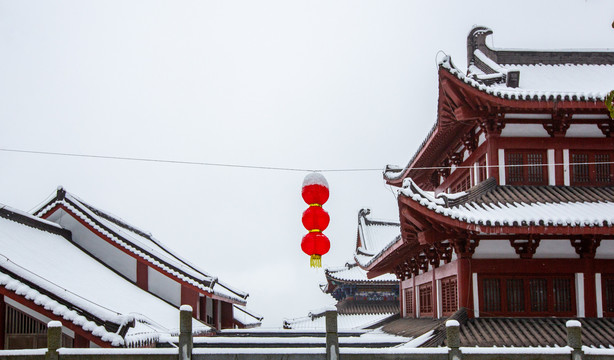 武功山雪景石鼓寺