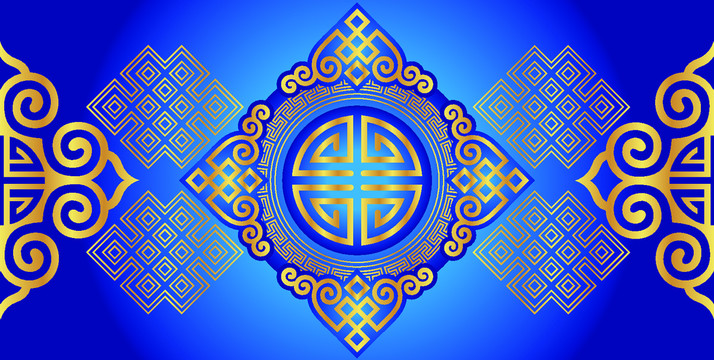 傳統(tǒng)設計藍色背景