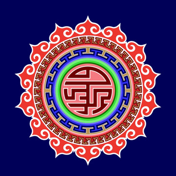 蒙古族圖案矢量