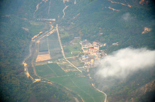 山区农村鸟瞰