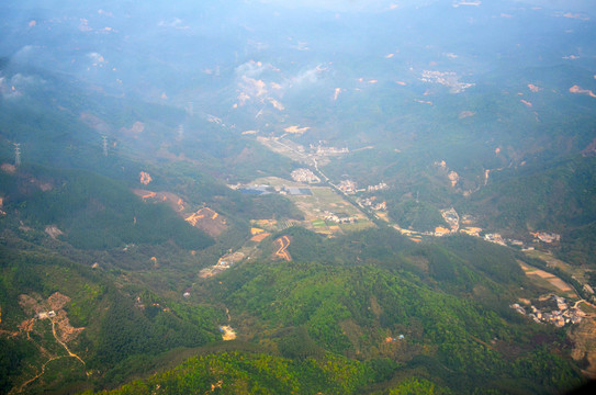 山区农村鸟瞰