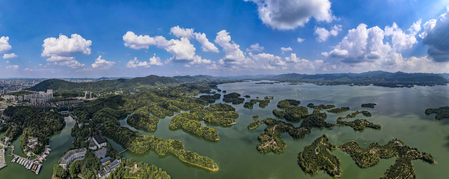 咸宁陆水湖4A景区全景图