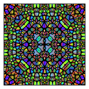 七彩教堂玻璃图案