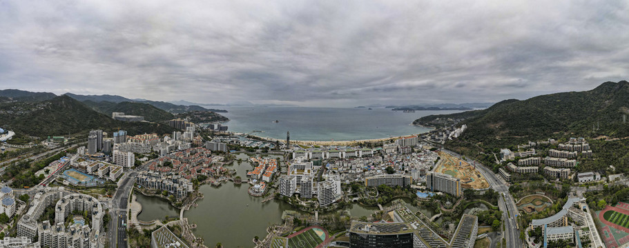 深圳大梅沙全景图