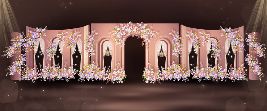 粉色婚禮迎賓區(qū)